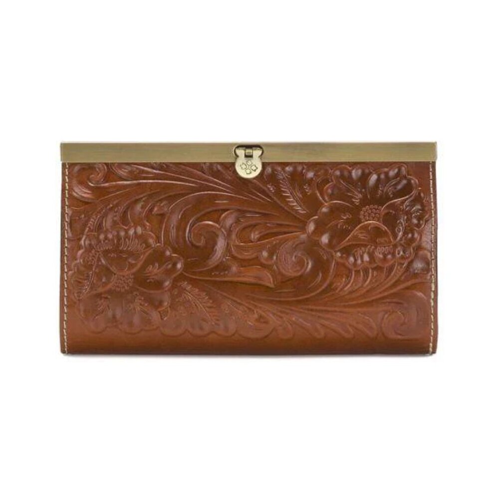 Nwt Patricia Nash Tooled leather Long Large Cauchy Clutch Wallet